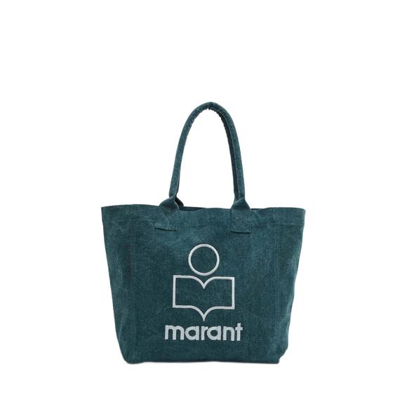 NEW ISABEL MARANT small yenky logo tote bag in dark green - Picture 1 of 2